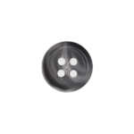Shiny White Pearl 4-Hole Button with Siver Rim