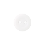 Solid White 2-Hole Shirting Button with Dull Finish