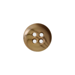 Tan Brown 4-Hole Pants Button with Shiny Finish