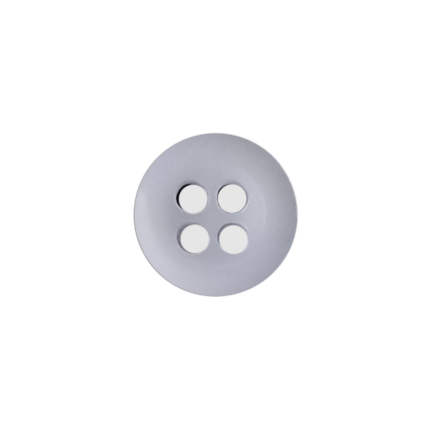Clear 4-Hole Shirting Button with Shiny Finish
