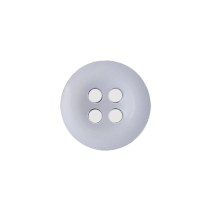 Clear 4-Hole Shirting Button with Shiny Finish