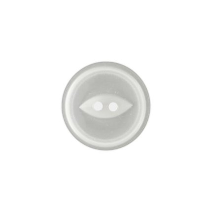 2-Hole Rimmed Fisheye Button with Shiny Finish