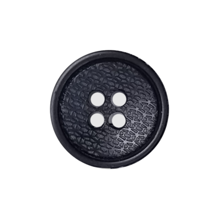 4-Hole Textured Button with Medium Shiny Finish
