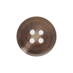 Shiny White Pearl 4-Hole Button with Siver Rim