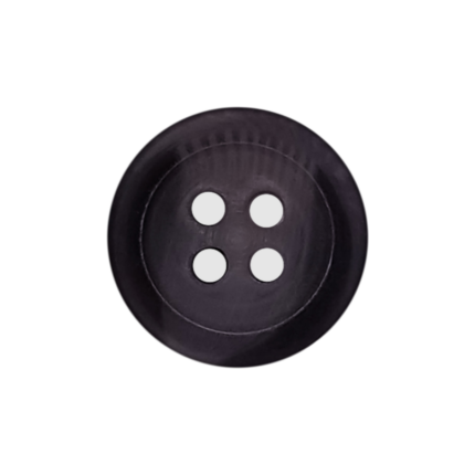 Shiny White Pearl 4-Hole Button with Siver Rim