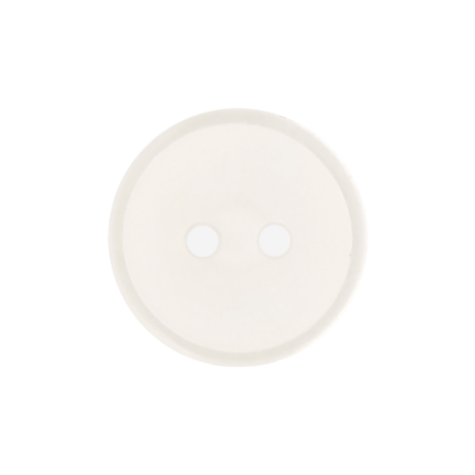 2-Hole Button with Shiny Rim and Matte Center