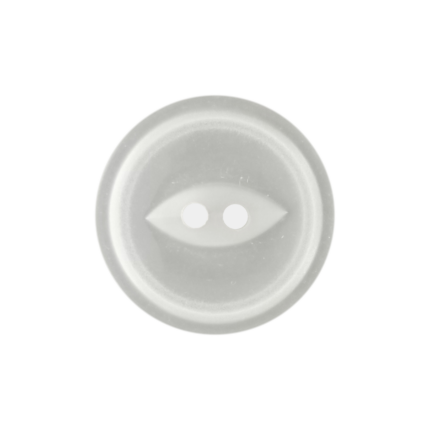 2-Hole Rimmed Fisheye Button with Shiny Finish