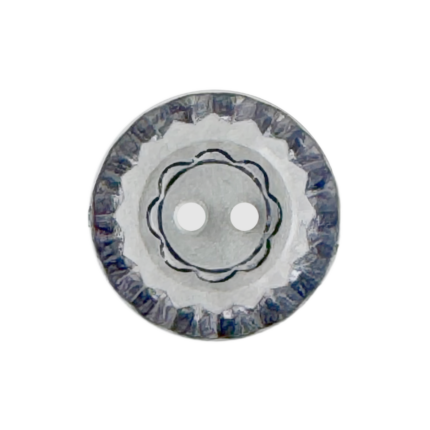 2-Hole Crystal Button with Shiny Finish