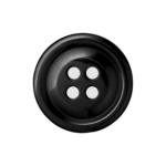 27L (11/16") Black 4-Hole Columbia Wabash Button with Shiny Finish
