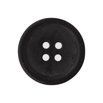Black 4-Hole Button with Matte Finish