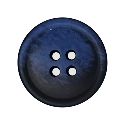 32L (13/16") Black and Blue Variegated 4-Hole Pants Button with Matte Finish