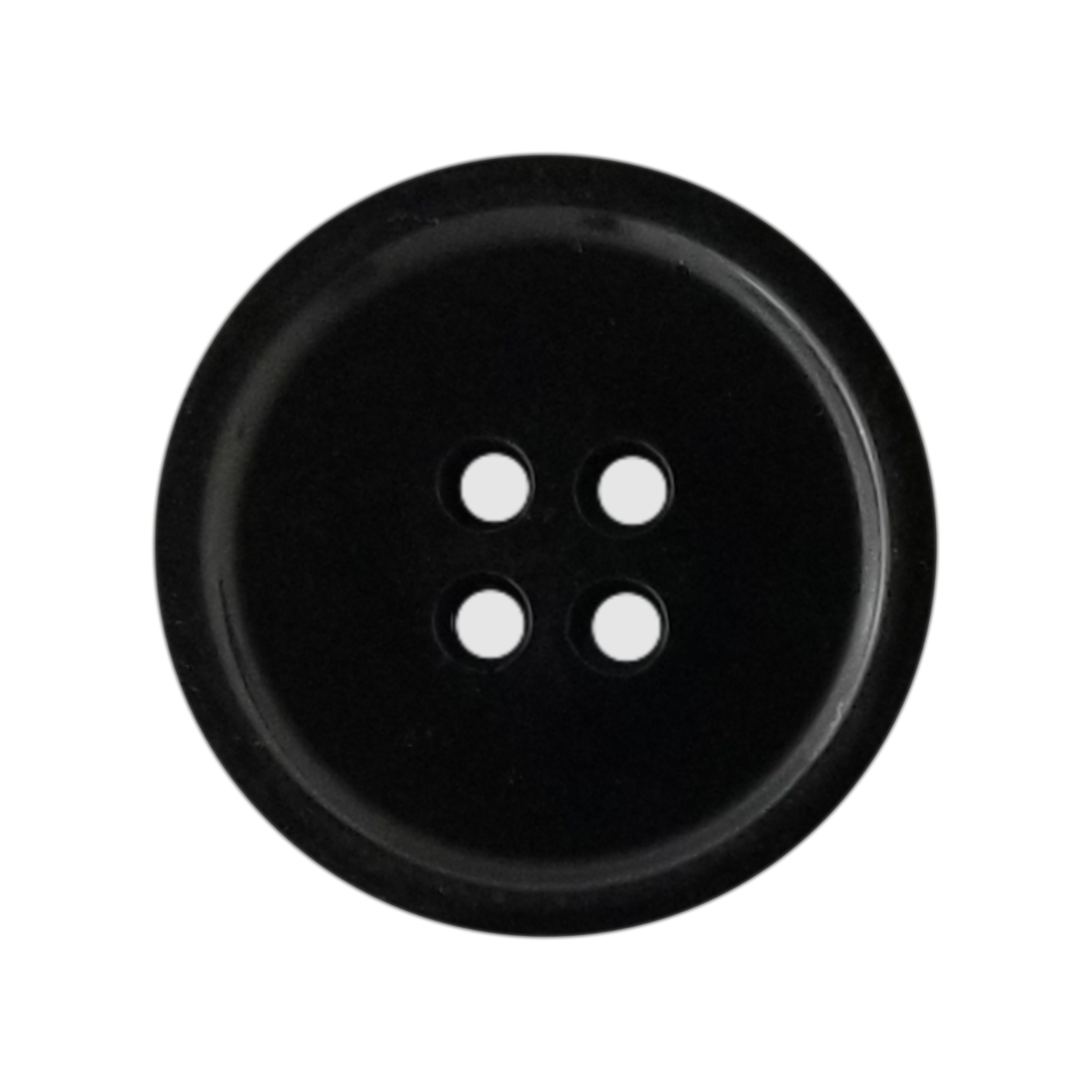 34L-27-32-inch-black-4-hole-menswear-button-with-shiny-finish-heits-wholesale-AYL903 34L (27/32") Black 4-Hole Menswear Button with Shiny Finish - Image 1