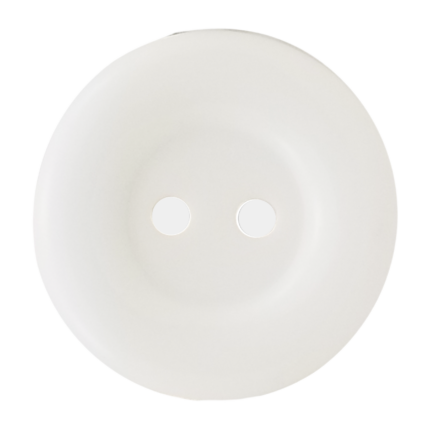 40L (1") White 2-Hole Button with Shiny Finish