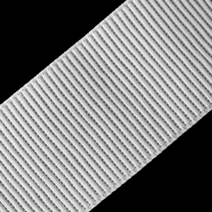 White Ribbed Elastic