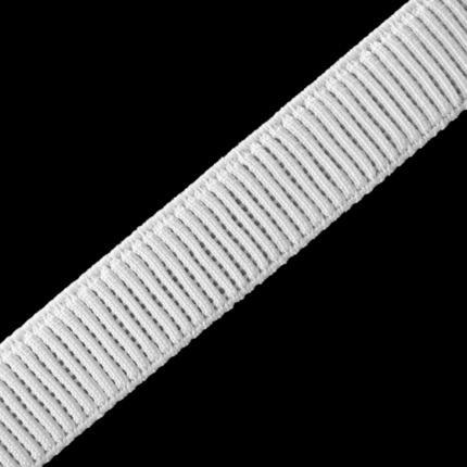 White Ribbed Elastic