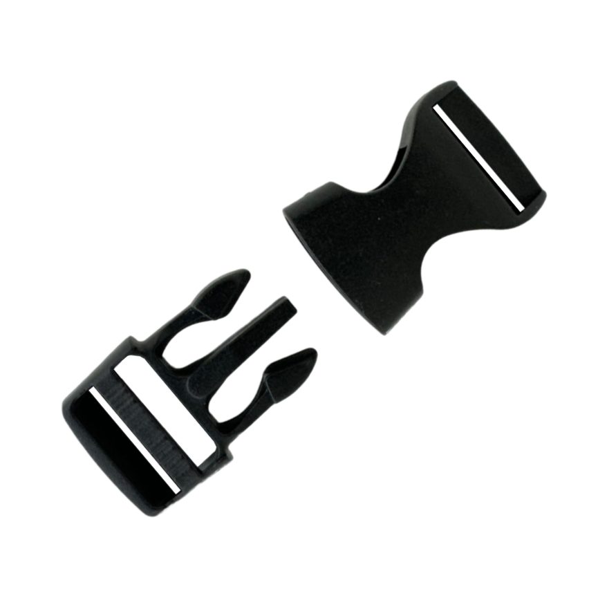 black-size-squeeze-strap-buckle-with-3-4-inch-opening-and-strap-adjuster-heits-wholesale-PTJ999 Black Side Squeeze Strap Buckle With Opening And Strap Adjuster - Image 1