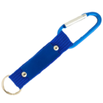 Dark Blue 5+1/2" Aluminum Carabiner With Strap