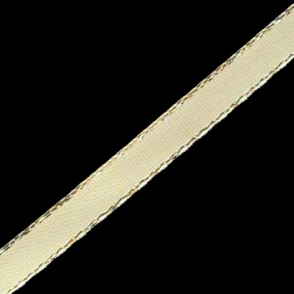 1/4" Double Face Satin Ribbon With Sparkling Silver Edges