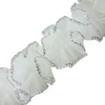 1+1/2" Flower Shaped Pleated Organdy Ribbon