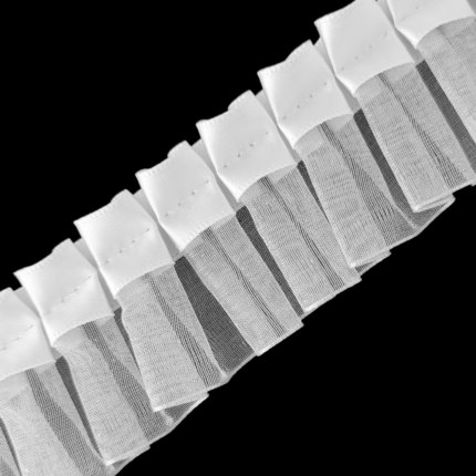 3/4" Ribbon On 1+1/2" Organdy Lace