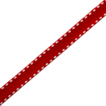Red 3/8" With Black Side Stitch Grosgrain Ribbon