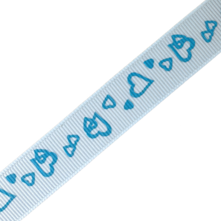 5/8" Printed Hearts Grosgrain Ribbon