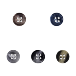 Color Assortment of 4-Hole Menswear Buttons with Shiny Finish