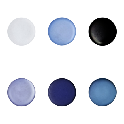 Color Assortment of 18L (7/16") Shank Buttons with Dull Finish