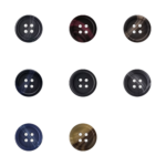 Color Assortment of 4-Hole Pants Buttons with Matte Center and Shiny Rim
