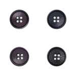 Color Assortment of 4-Hole Textured Conservative Buttons With Medium Shiny Finish