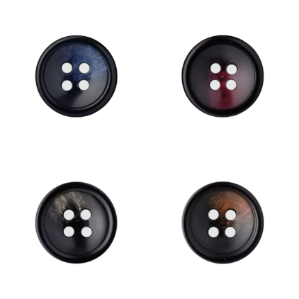 Color Assortment of 4-Hole Variegated Pants Buttons with Matte Finish - 5/8", Groups of 4 Gross (576 Pieces)