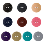 Color Assortment of 32L (13/16") 2-Hole Textured Buttons with Shiny and Matte Combo
