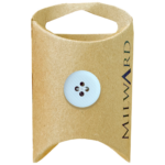 Milward Green Carded Baby Blue 16mm (26L) Nylon 4-Hole Laser Stripe Button