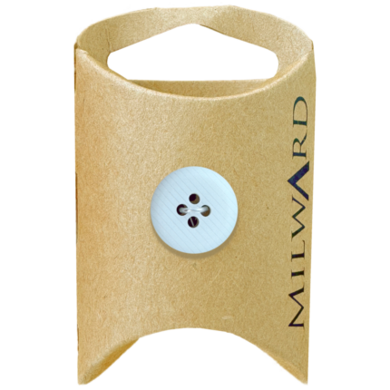 Milward Green Carded Baby Blue 16mm (26L) Nylon 4-Hole Laser Stripe Button