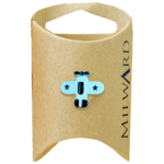 Milward Green Carded Black and Baby Blue 18mm (28L) Nylon Shank Airplane Button