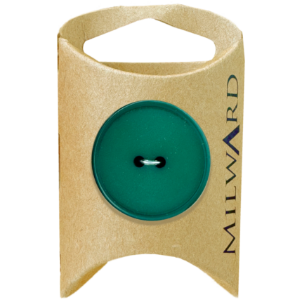 Milward Green Carded Nylon 2-Hole Basic Button