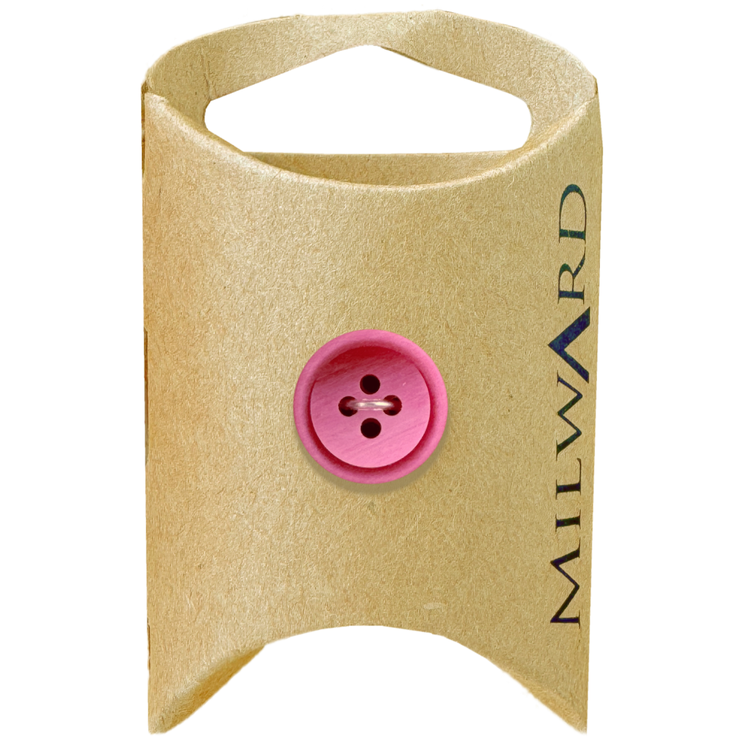 milward-green-carded-fuchsia-15mm-24L-polyester-4-hole-ombre-button-heits-wholesale-MGB456 Milward Green Carded Polyester 4-Hole Ombre Button - Image 1