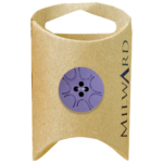 Milward Green Carded Grey Purple 20mm (32L) Acrylic 4-Hole Laser Abstract Button