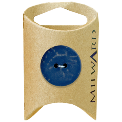 Milward Green Carded Navy 23mm (36L) Coated Coconut 2-Hole Button