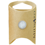 Milward Green Carded Silver 13mm (20L) Nylon Shank Pearl/Silver Rim Button