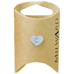 Milward Green Carded Polyester 2-Hole Glitter Heart Button