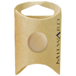 Milward Green Carded Tan Wooden Shank Button