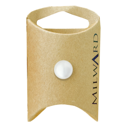 Milward Green Carded White Nylon Shank Button