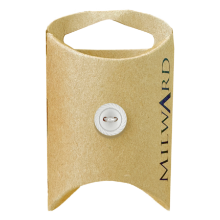 Milward Green Carded Polyester 2-Hole Rope Edge Button