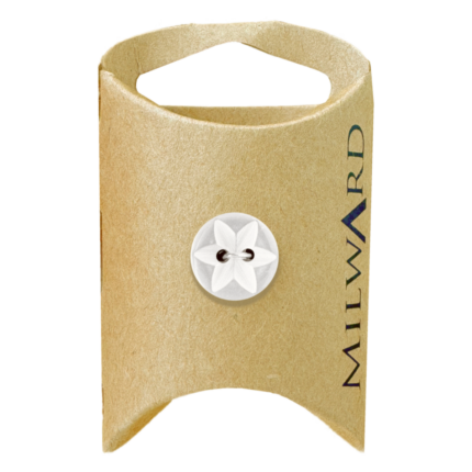 Milward Green Carded Polyester 2-Hole Star Button