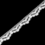 White 1/2" Detailed Flat Lace