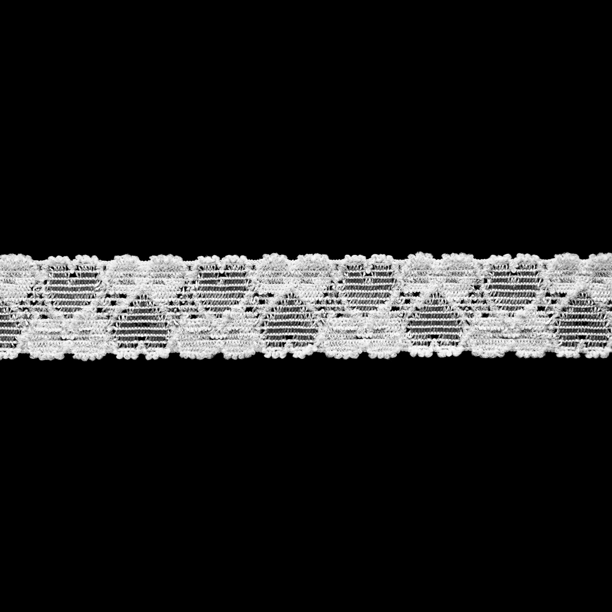 white-3-4-inch-heart-stretch-lace-heits-wholesale-SLC111 White 3/4" Heart Stretch Lace - Image 1