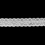 White 3/4" Double Scalloped Edge Stretch Lace