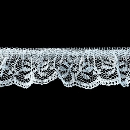 Dainty Ruffled Lace - The Spool (50 Yards), Antique Blue