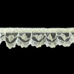 Ivory 1" Heart Ruffled Lace